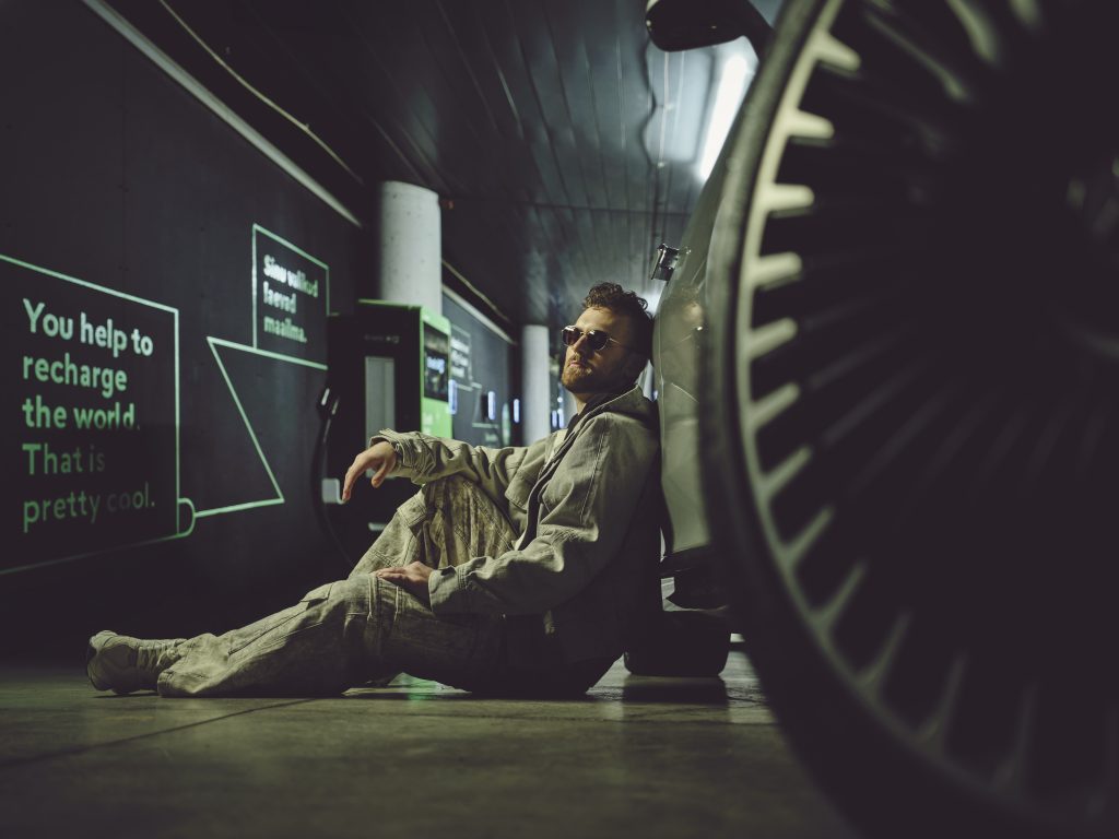 Person Sitting on the floor in Viru Keskus Centre